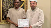 Kayseri'de yaşayan Zambiyalı genç Müslüman oldu
