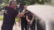 Artvin’de itfaiyeci adaylarına tazyikli suyla ıslak mezuniyet