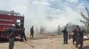 Hassa’daki samanlık yangını büyük bir felaketin eşiğinden döndürdü
