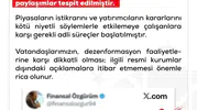 Sosyal medyada finansal panik yaratmaya çalışanlara uyarı