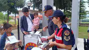 Bilecikli öğrenciler jandarma ile trafik kurallarını yerinde öğrendi