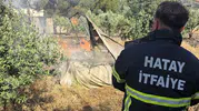 Hatay Hassa'da bahçe yangını büyümeden söndürüldü