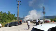 Sakarya'da seyir halindeki araç bir anda alev topuna döndü