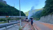 Trabzon Maçka yolunda kamyon kazası sonucu bir kişi hayatını kaybetti