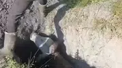 İnegöl'de definecilerin açtığı çukur tehlike saçıyor