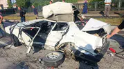 Devrek yolunda temizlik aracına çarpan otomobilin sürücüsü yaralandı