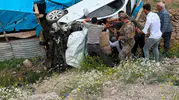 Iğdır yolunda kaza Otomobil şarampole uçtu