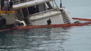 Sinop limanında batan lüks yat için hummalı kurtarma operasyonu