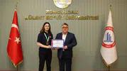 Dünya şampiyonu Sude Nur Basancı üniversitesinde ağırlandı