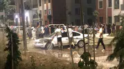 Adıyaman İndere TOKİ'de park halindeki araç küle döndü