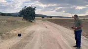 Eskişehir’de hamile ineğini bulmak için dron kaldırdı