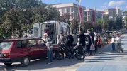 Çorum’da cadde ortasında motosiklet kazası