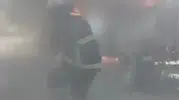 Hatay'da alev alan traktör şiddetli bir patlamayla küle döndü