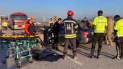 Erzurum Aşkale yolunda feci kaza 3 kişi hayatını kaybetti