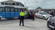 Alaplı terminal kavşağında minibüs ve motosiklet çarpıştı