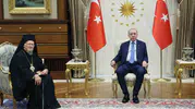Erdoğan Külliye'de Bartholomeos ile bir araya geldi