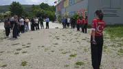 Samsunsporlu sporcular köy okulunda yetenek avına çıktı