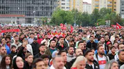 Kayseri'de sabahın ilk ışıkları milli maç heyecanıyla aydınlandı