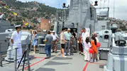 Alanya limanında iki savaş gemisi halkla buluştu