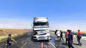 Nusaybin yolunda tır yangını paniği