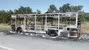 Eskişehir yolunda seyir halindeki belediye otobüsü küle döndü