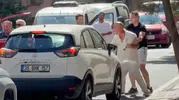 Çorlu trafiğinde yumruklu kavga kameraya yansıdı