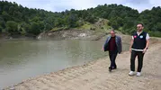 Salihli Damatlı'da çiftçinin sulama göleti onarıldı