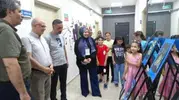 Havranlı öğrencilerin renkli dünyası sergi salonuna taşındı
