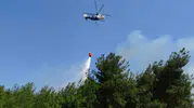 Kızılkeçili köyündeki tarım yangını ekiplerin müdahalesiyle söndürüldü