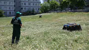 Bağcılar’da çim biçme işini artık uzaktan kumandalı robotlar yapıyor
