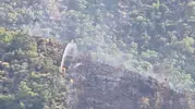 Marmaris ormanlarında yıldırım paniği kısa sürdü
