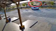 Silvan’da korkutan kaza güvenlik kamerasında