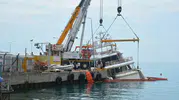 Sinop Limanı'ndaki batan yattan dumanlar yükseldi