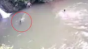Artvin’de gölete giren iki imamın son anları kameraya yansıdı