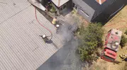 Bingöl merkezde restoran çatısında korkutan yangın