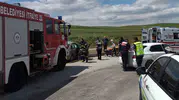 Çorum’daki kavşakta araçlar çarpıştı