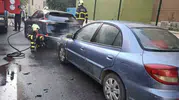 Batman'da park halindeki araç aniden alev aldı