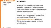 ALES sonuçları erişime açıldı