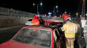 Hatay Antakya'da seyir halindeki otomobil alevlere teslim oldu