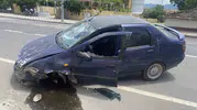 Bilecik'te kontrolden çıkan araç eve girdi