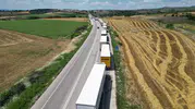 Hamzabeyli’de 20 kilometrelik TIR çilesi sürücüleri isyan ettirdi