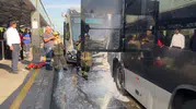 Avcılar’da metrobüs seferlerini aksatan yangın paniği