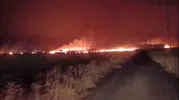 Silopi’de dev anız yangını 300 dönümlük araziyi yok etti