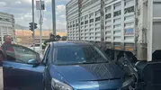 Siirt yolunda otomobil tırın deposuna çarptı