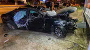 Bodrum Bitez Kavşağı’nda otomobil takla attı üç kişi yaralandı