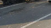 Silvan’da otomobil kavşakta takla attı