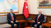 Bakanlıktaki kritik zirveden dikkat çeken kareler