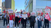CHP binası önünde kurultay protestosu