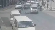 Karaman'da kavşak kazası kamerada