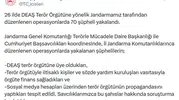 Türkiye genelinde DEAŞ operasyonu 70 kişi gözaltına alındı